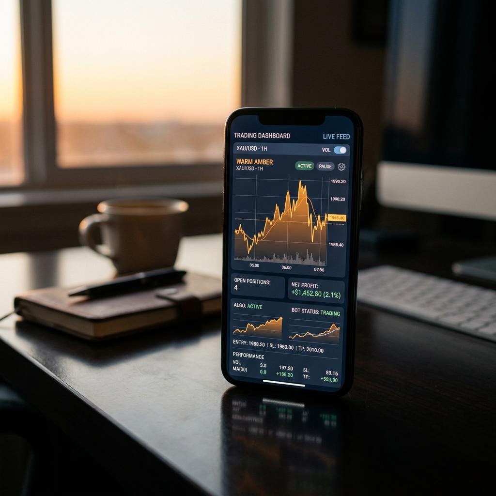 Lorvinyx AI crypto trading platform interface on mobile